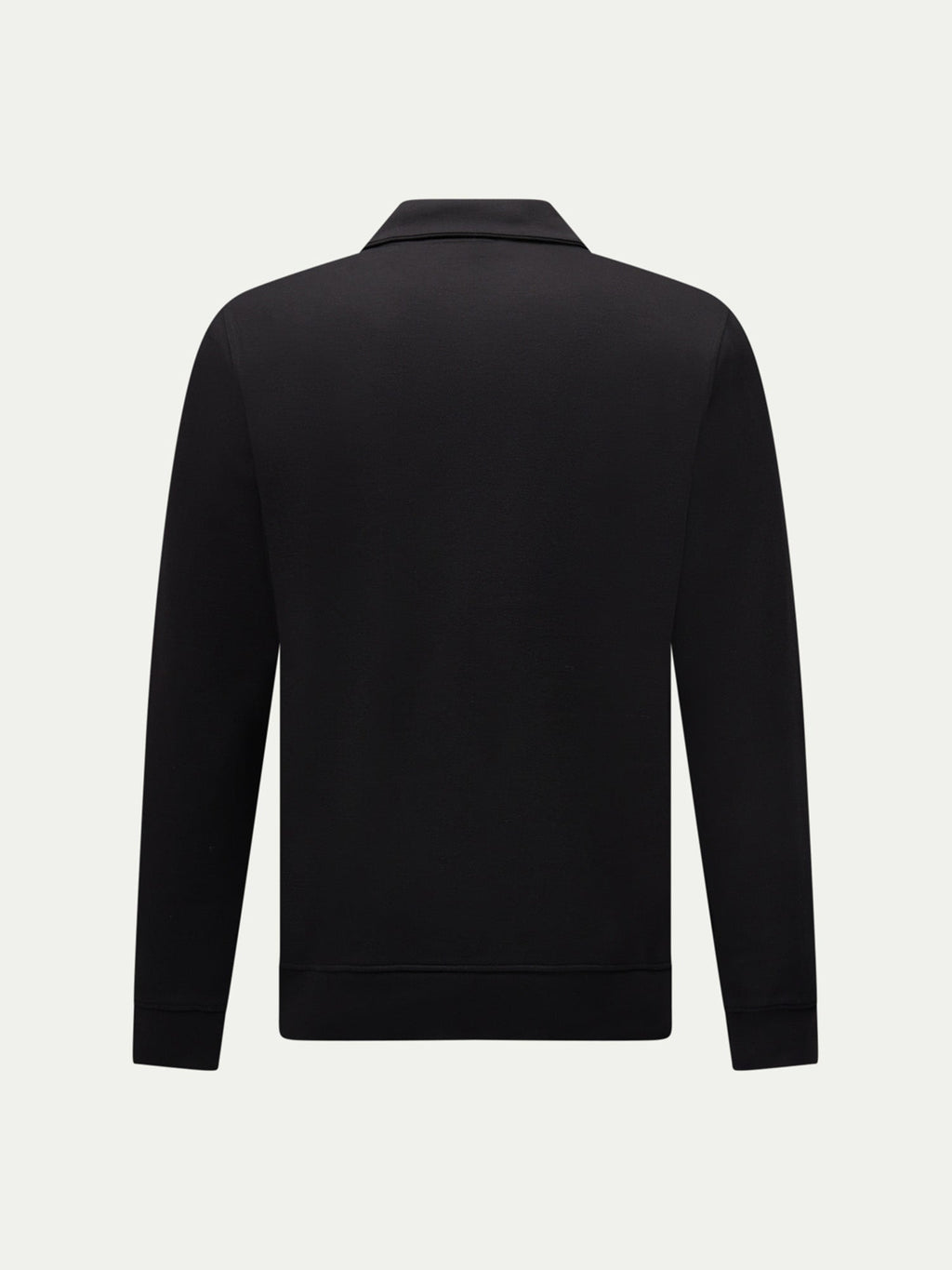 Black Interlock Zip Funnel Sweatshirt for Casual Wear