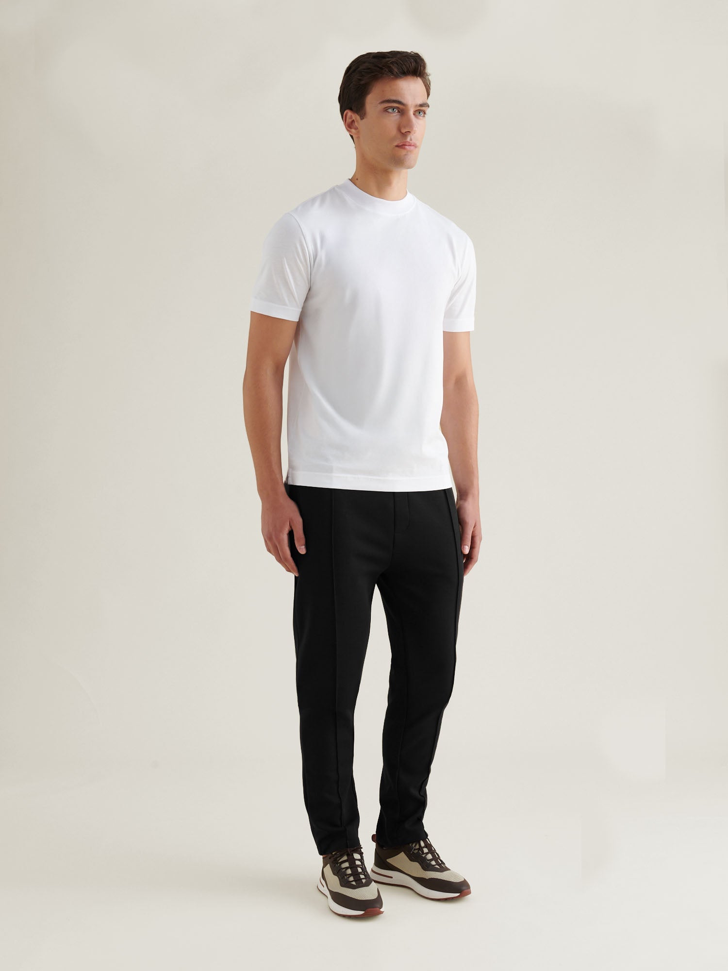 Black Jersey Interlock Jogger Pants for Casual Wear and Comfort