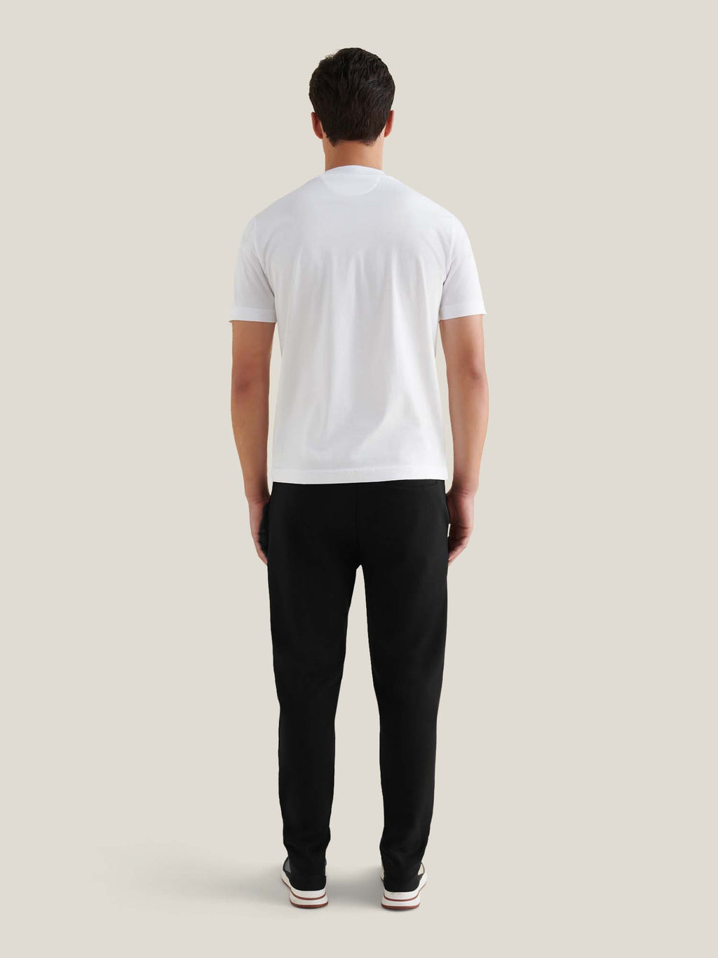 Black Jersey Interlock Jogger Pants for Casual Wear and Comfort