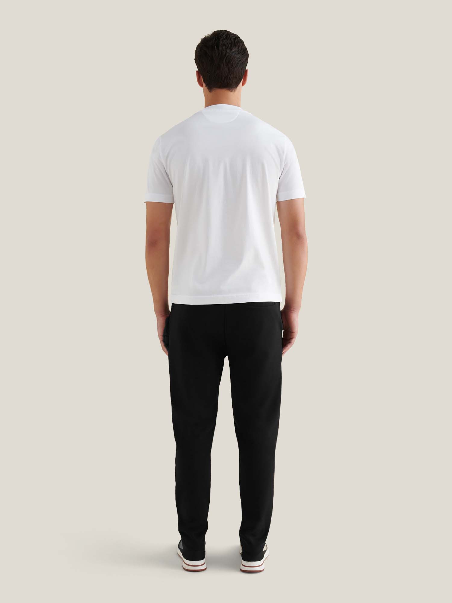 Black Jersey Interlock Jogger Pants for Casual Wear and Comfort