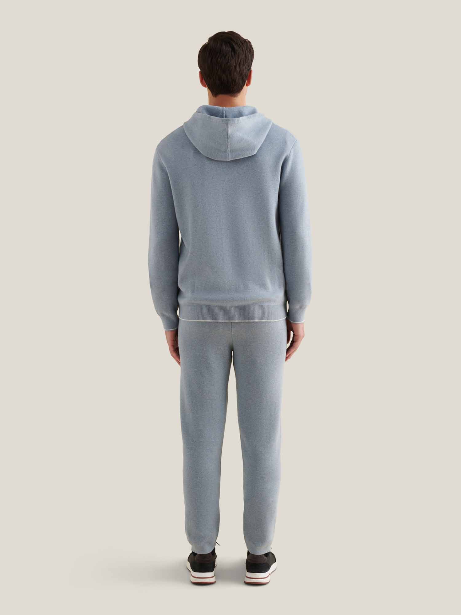 Blue Blizzard Knit Jogger Pants for Comfortable Casual Wear
