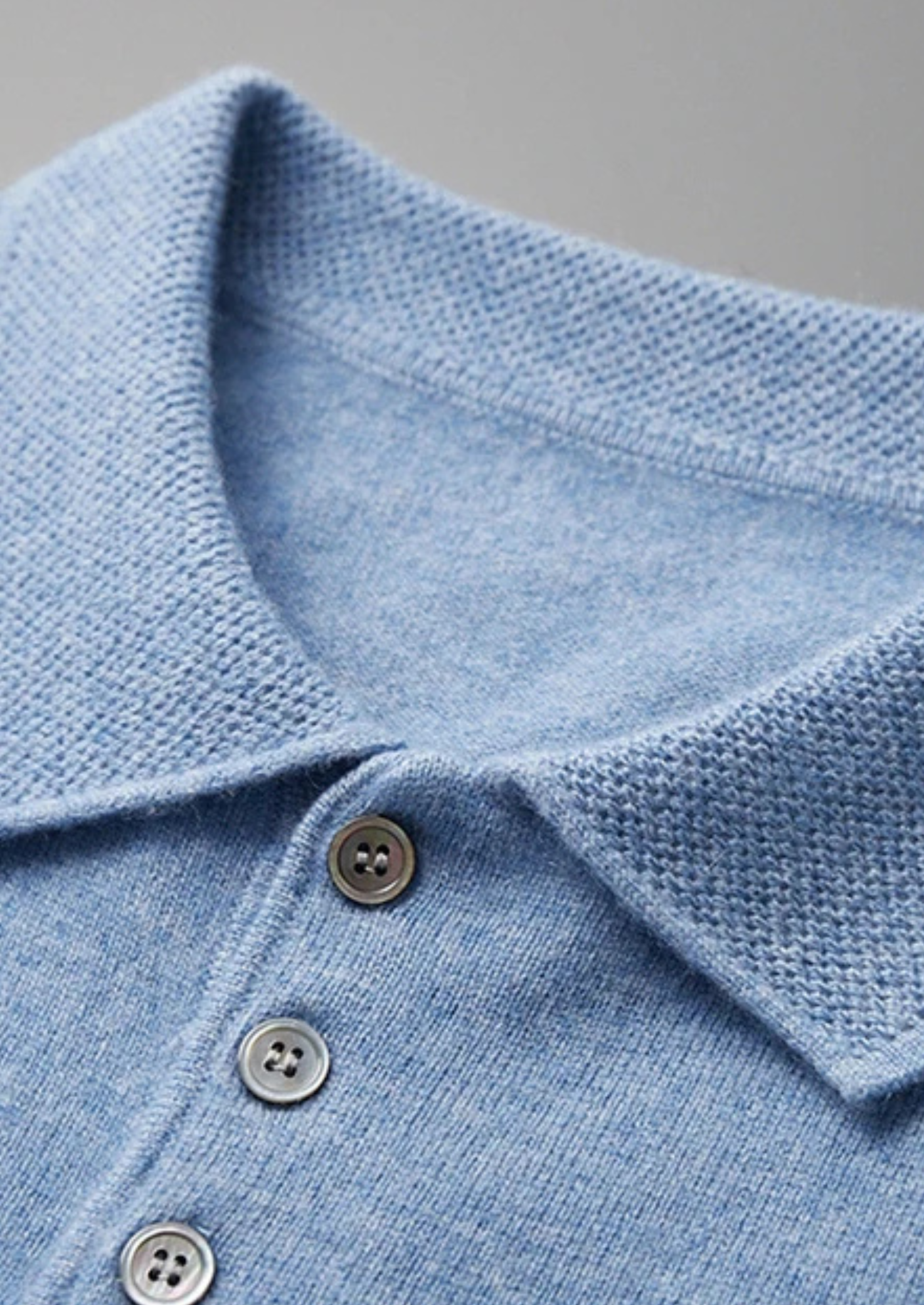 Cashmere Polo Shirt for Men - Classic Fit - 100% Soft Cashmere - Casual Wear