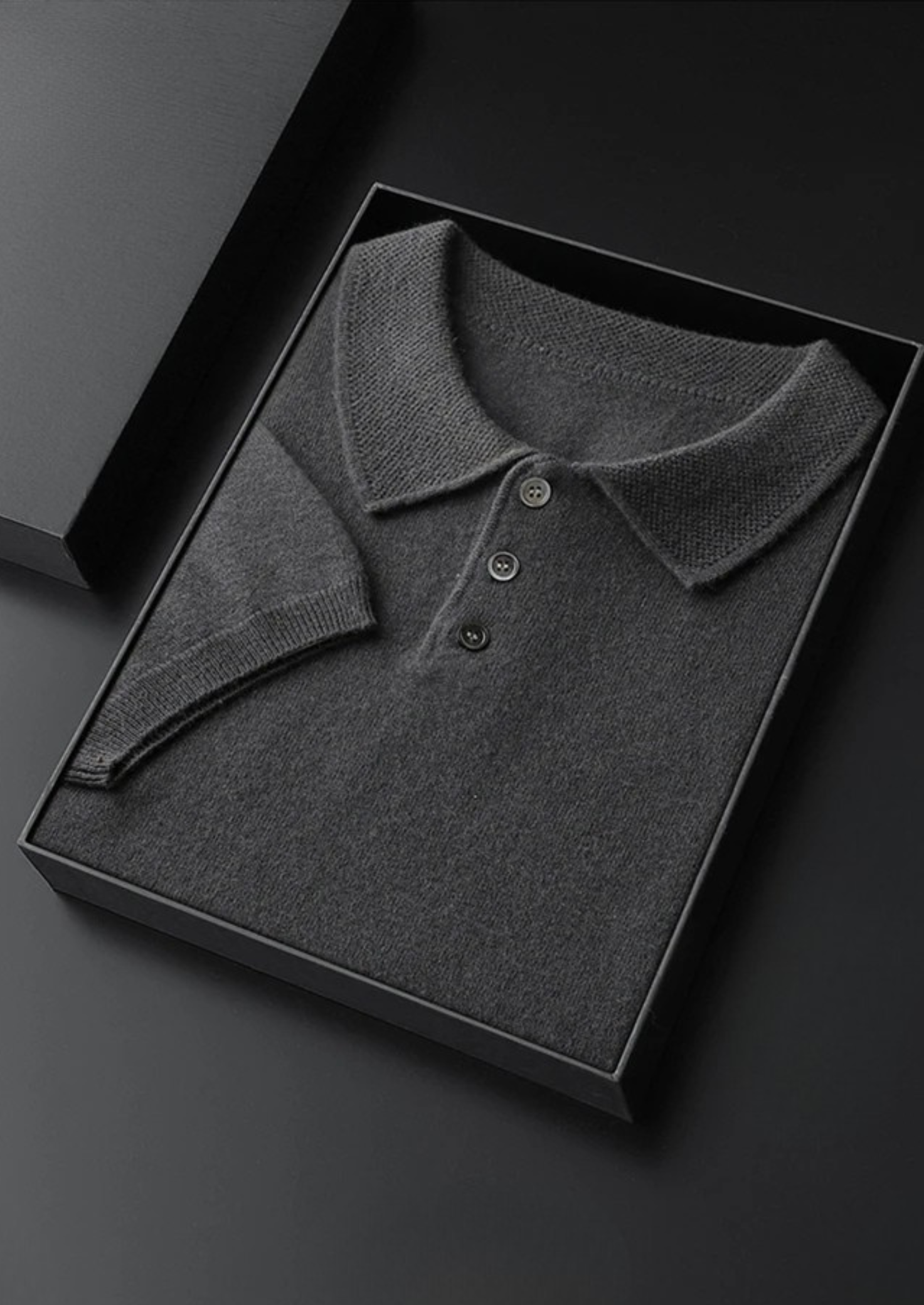 Cashmere Polo Shirt for Men - Classic Fit - 100% Soft Cashmere - Casual Wear