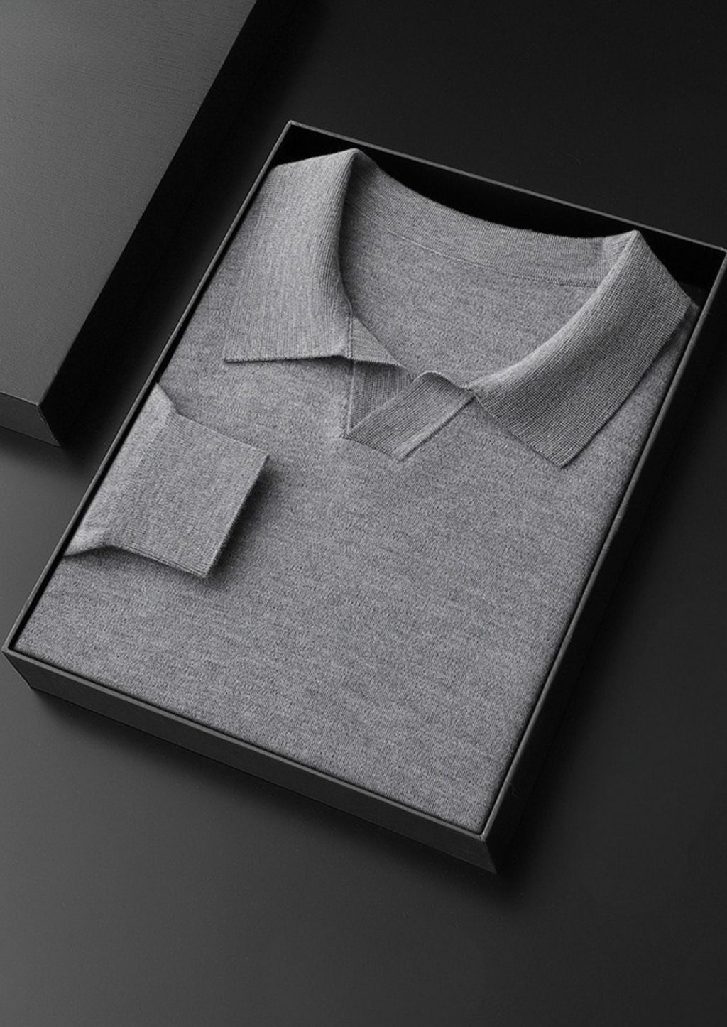 Cashmere Polo Sweater - Buttonless Design for Casual Wear - 100% Cashmere