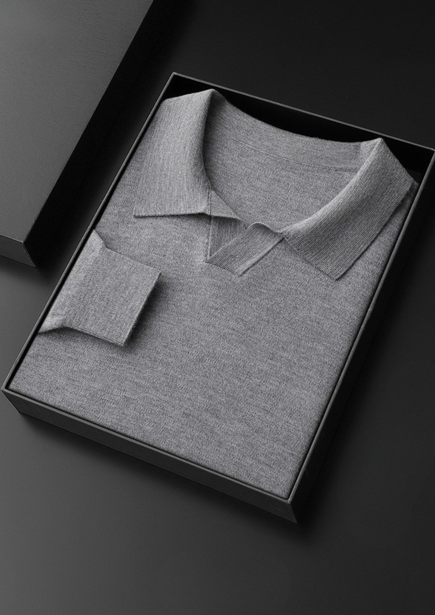Cashmere Polo Sweater - Buttonless Design for Casual Wear - 100% Cashmere