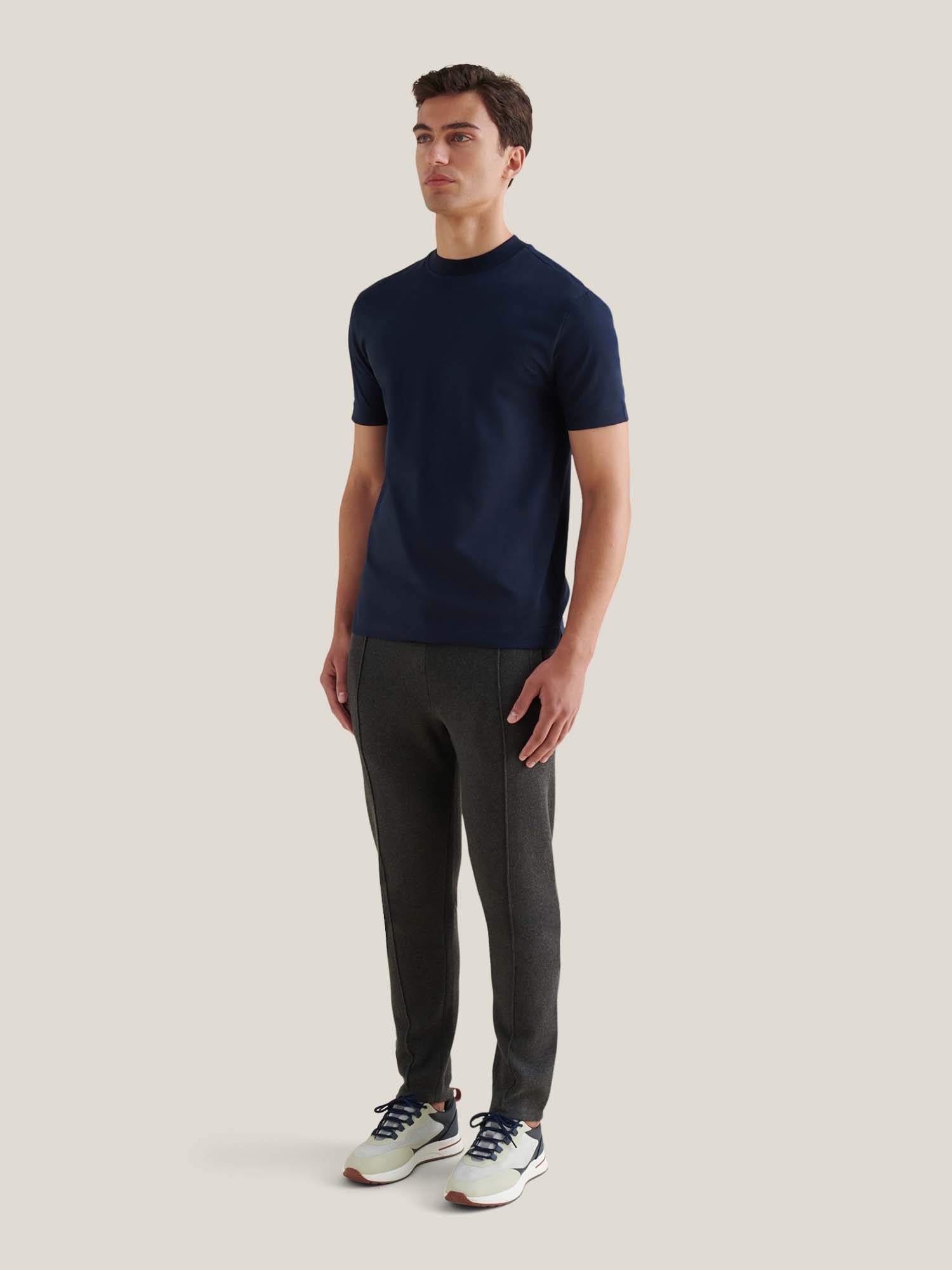 Charcoal Grey Knit Jogger Pants for Men - Comfortable Casual Wear