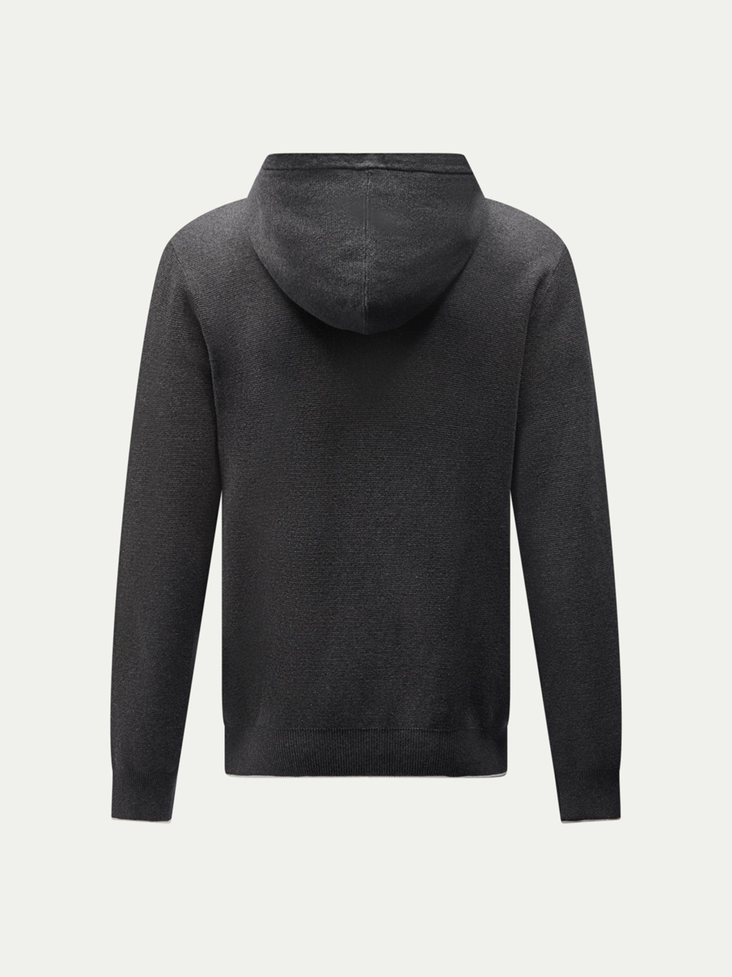 Charcoal Grey Knit Zip Hoodie for Men - Casual Wear, Milano Style