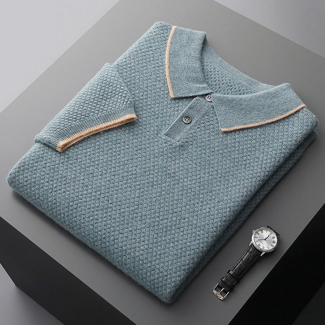 Classic Cotton Polo Shirt for Men - Casual Wear - Mykonos Style