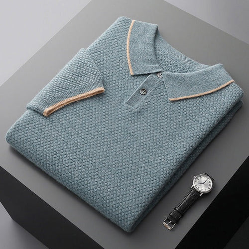 Classic Cotton Polo Shirt for Men - Casual Wear - Mykonos Style