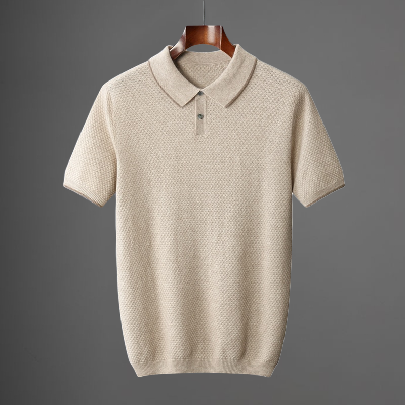 Classic Cotton Polo Shirt for Men - Casual Wear - Mykonos Style