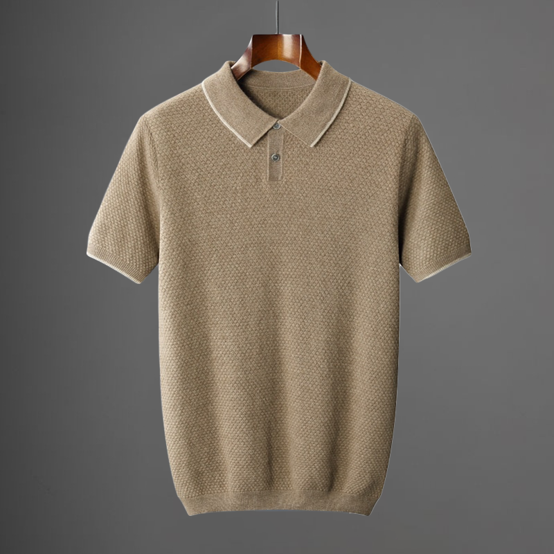 Classic Cotton Polo Shirt for Men - Casual Wear - Mykonos Style