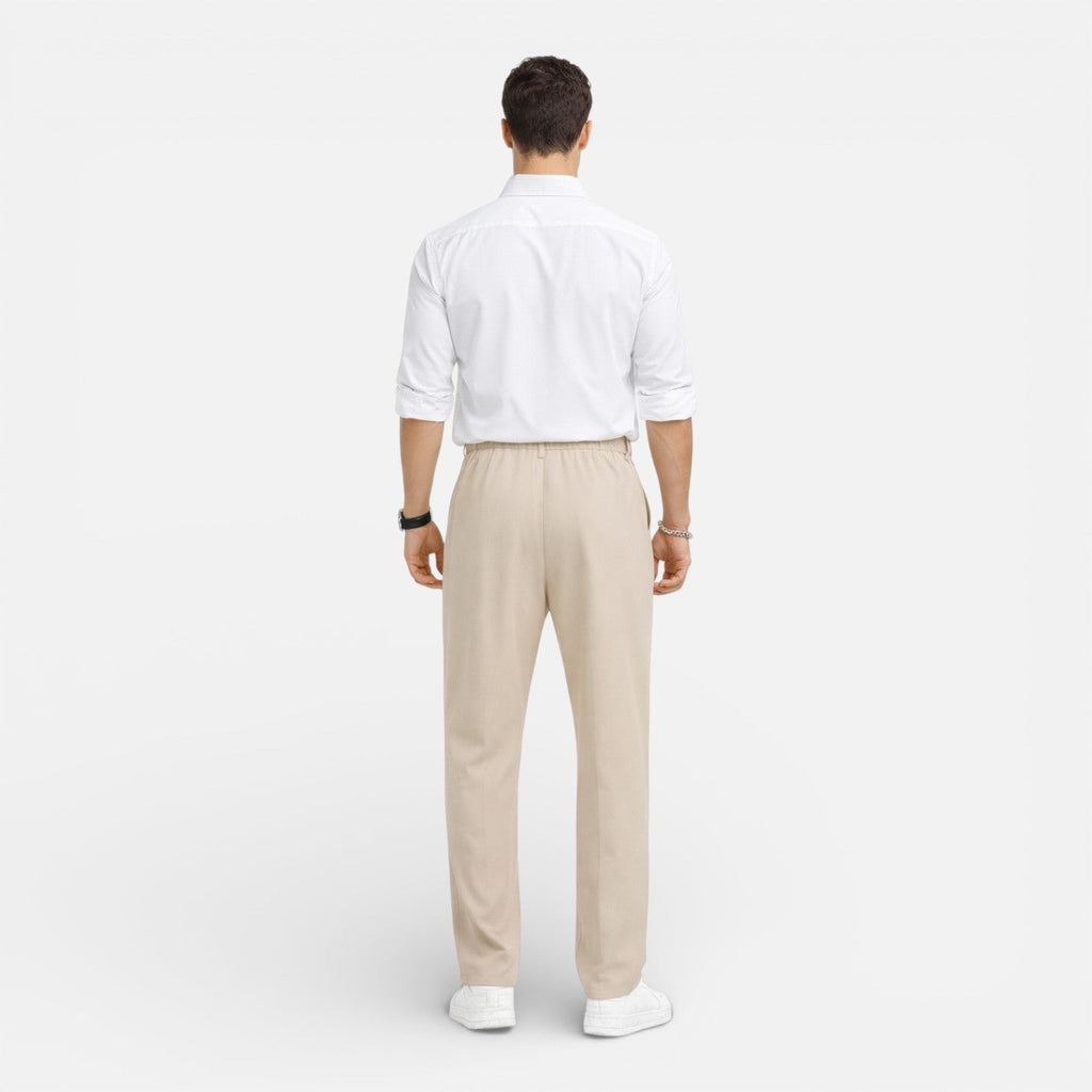 Classic Fit Men's Trousers - Elegant Tailored Style for Formal Wear