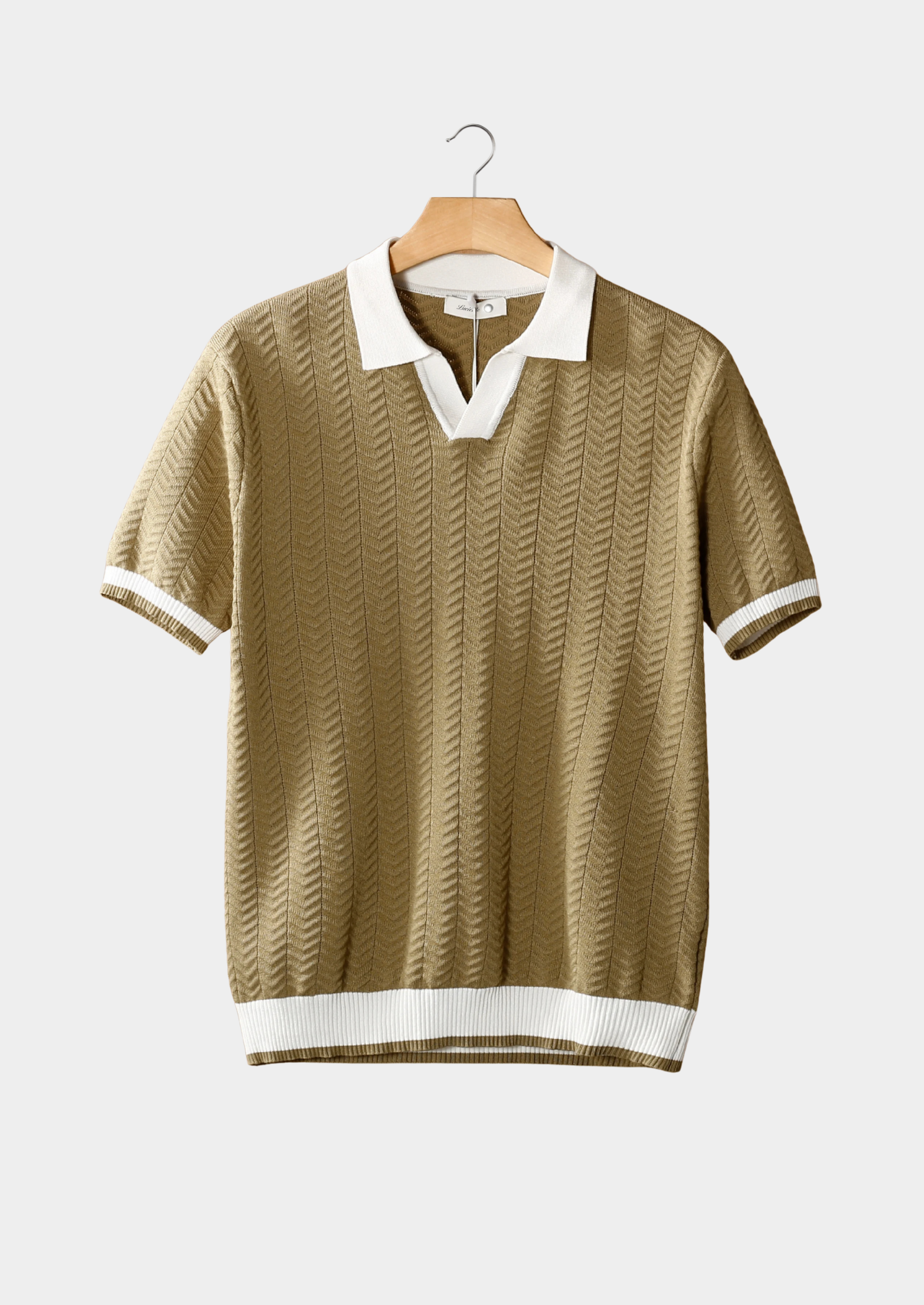 Contrast Textured Polo Shirt for Men - Casual Wear, Comfortable Fit