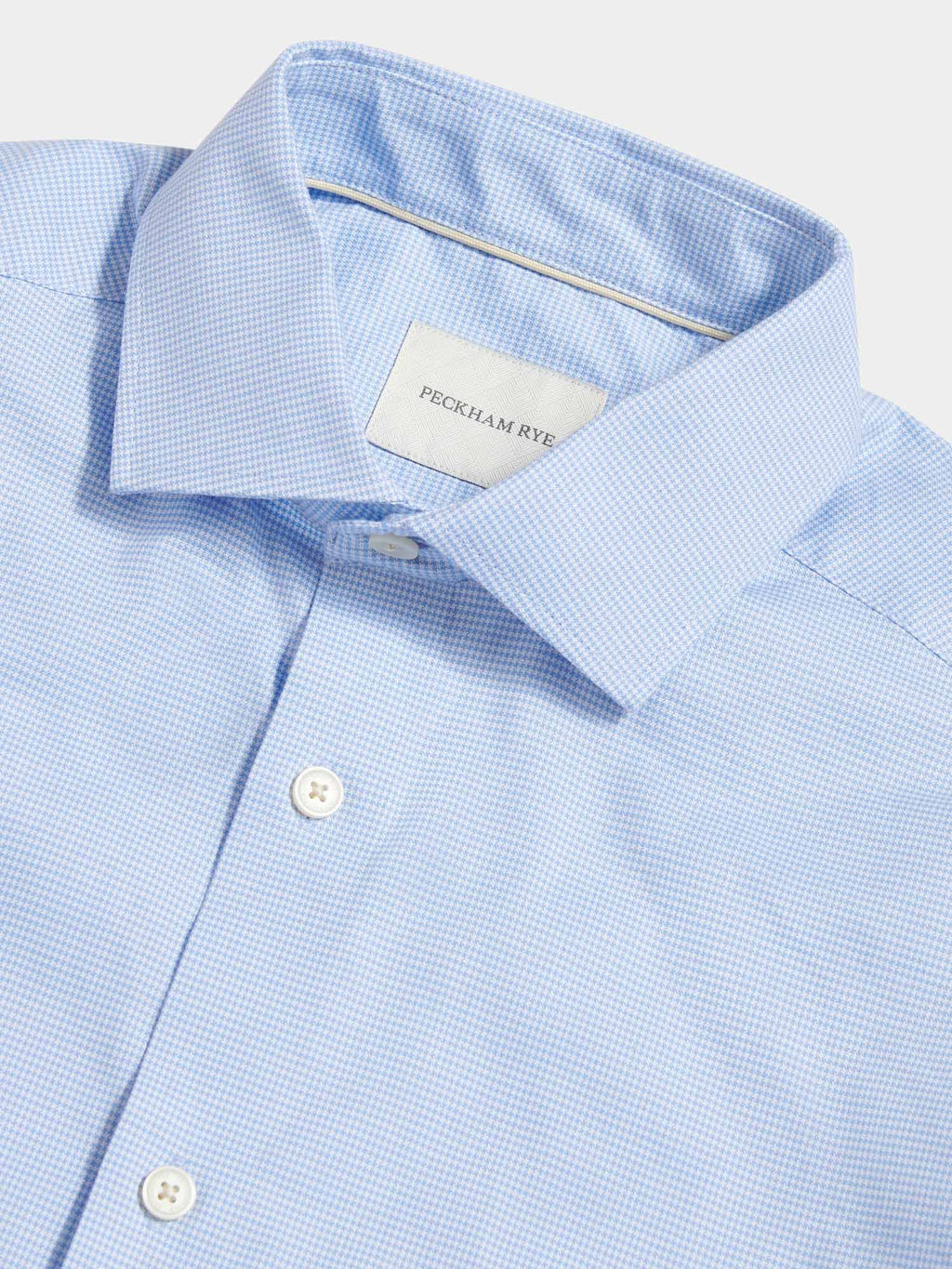 Cutaway Collar Shirt for Men in Blue Blizzard - Cotton Casual Wear