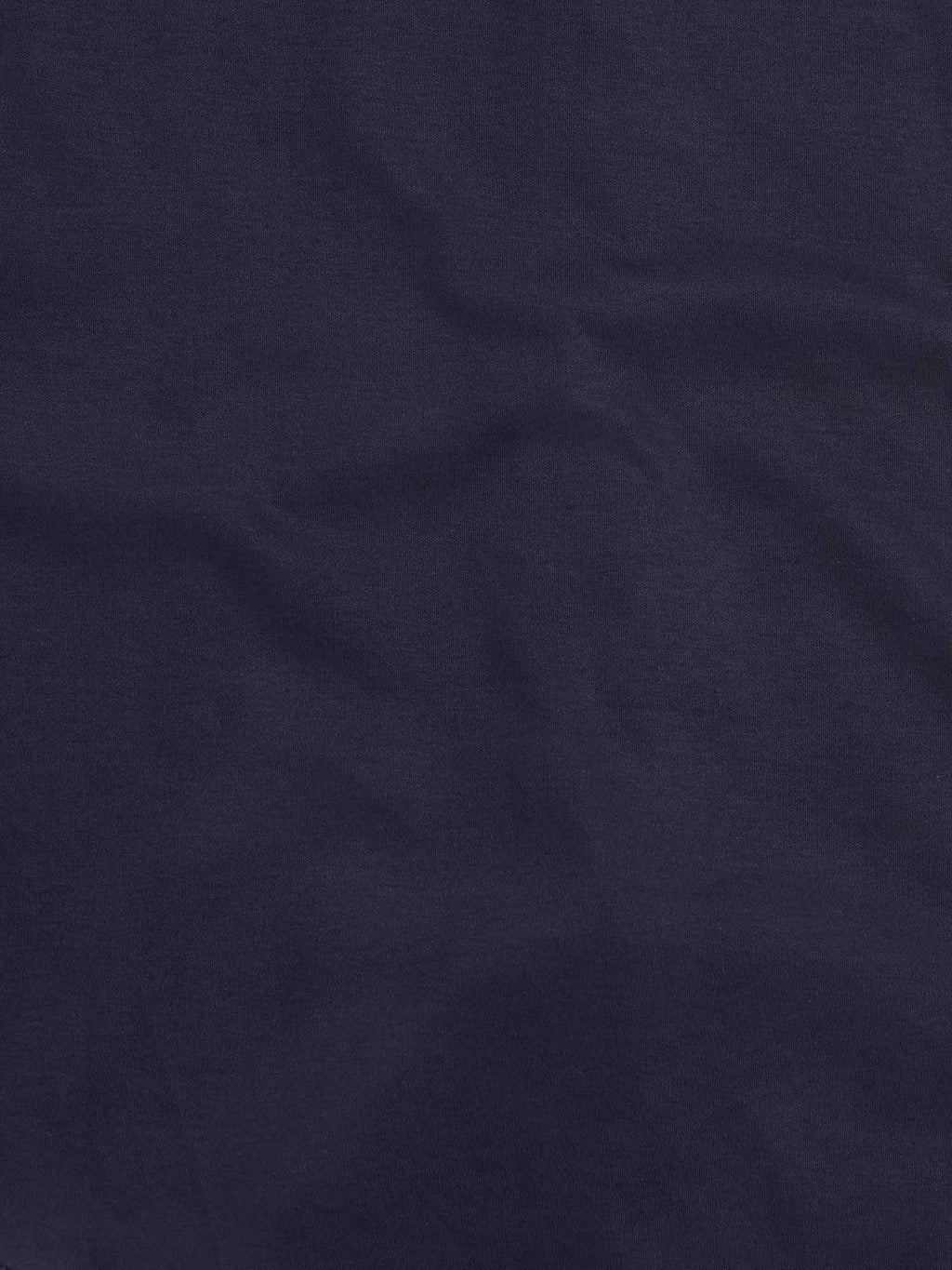 Dark Sapphire Navy Jersey Hidden-Button Shirt for Casual Wear