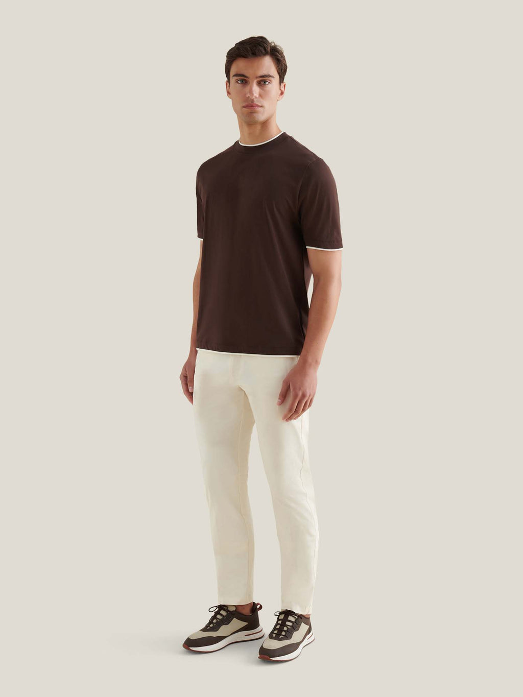 Double Layer T-Shirt in Java Color - Comfortable Casual Wear for Everyday Use