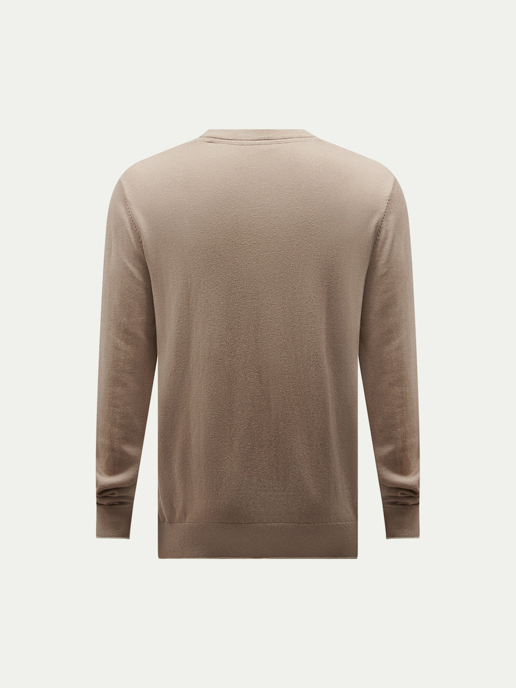 Jersey Knit Crew Sweater in Simply Taupe for Casual Wear