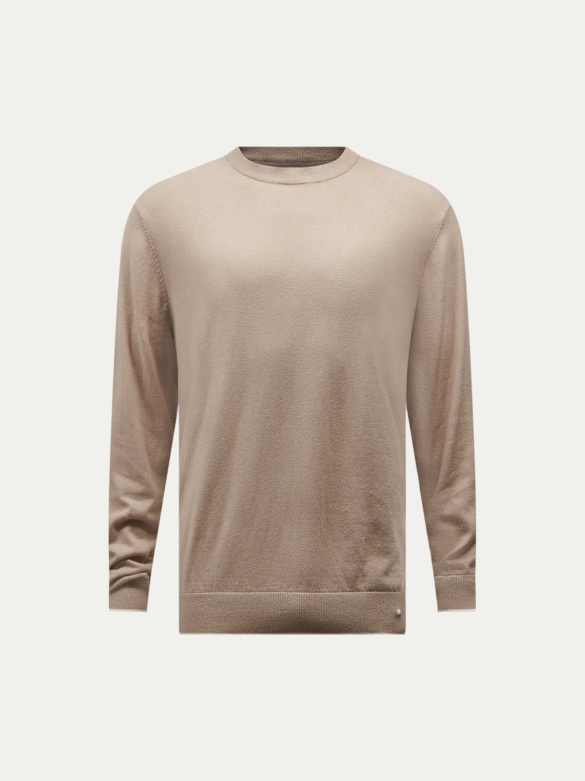 Jersey Knit Crew Sweater in Simply Taupe for Casual Wear