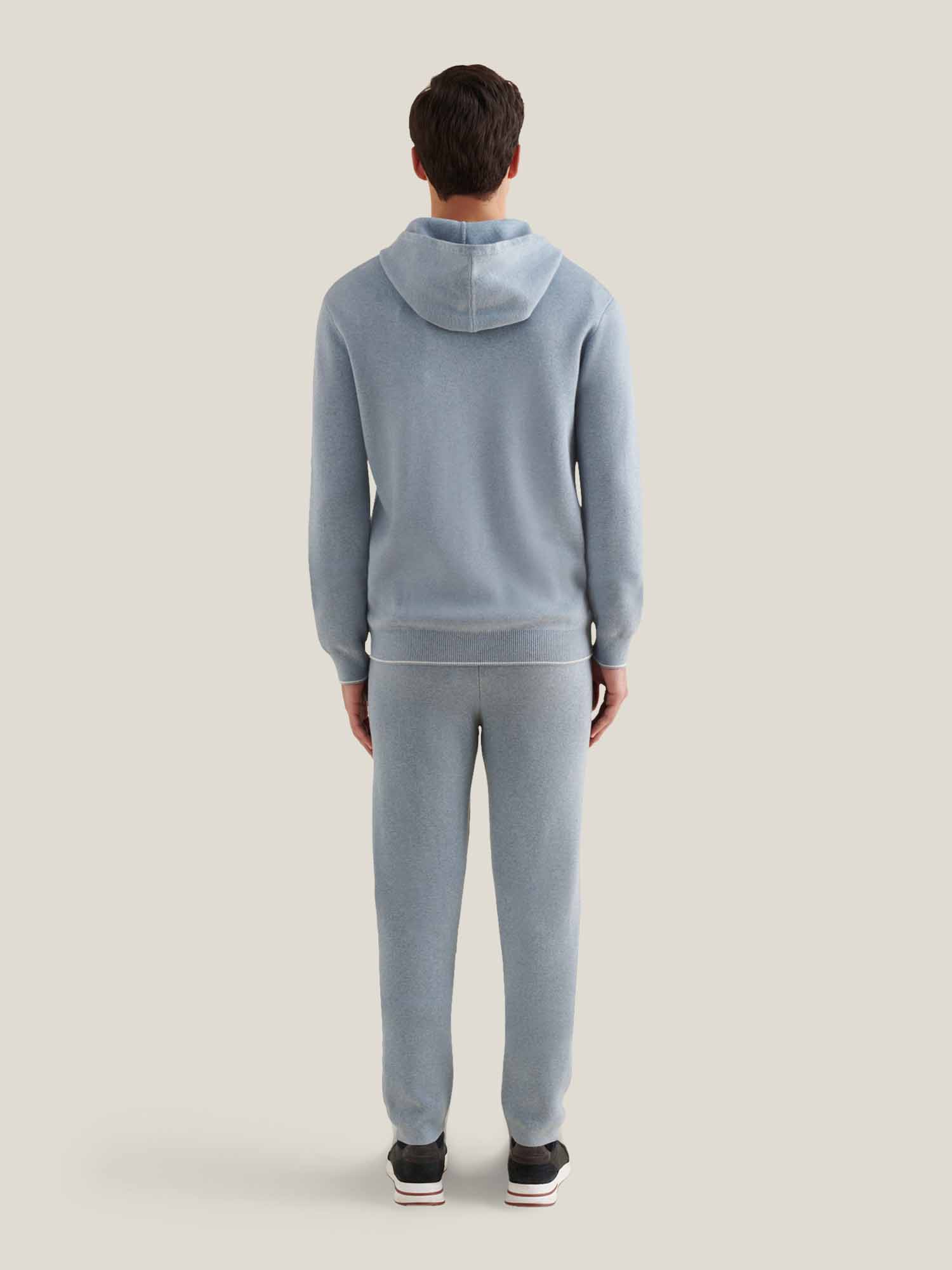 Knit Zip Hoodie Blue Blizzard - Comfortable Casual Wear for Everyday Use