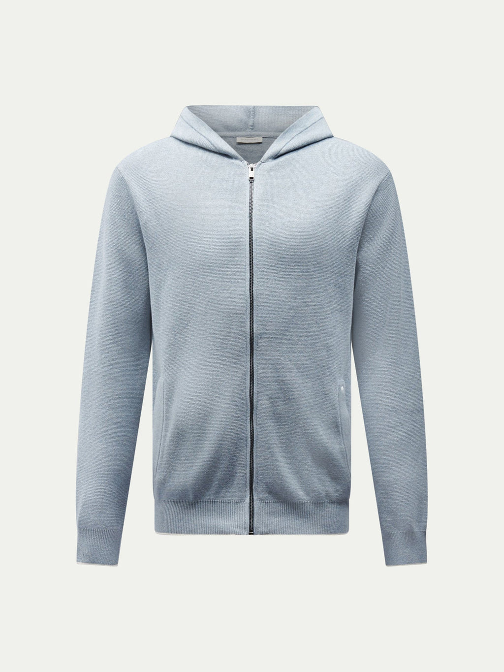 Knit Zip Hoodie Blue Blizzard - Comfortable Casual Wear for Everyday Use
