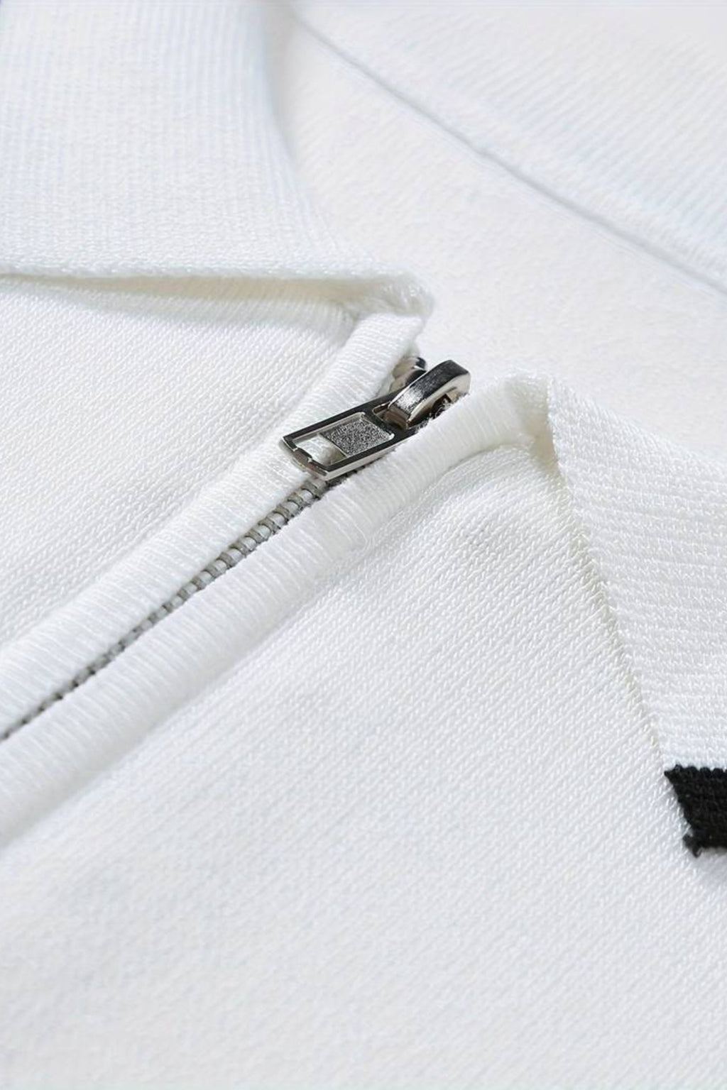 Knitted Quarter Zip Golf Polo Shirt for Men - Comfortable Performance Wear