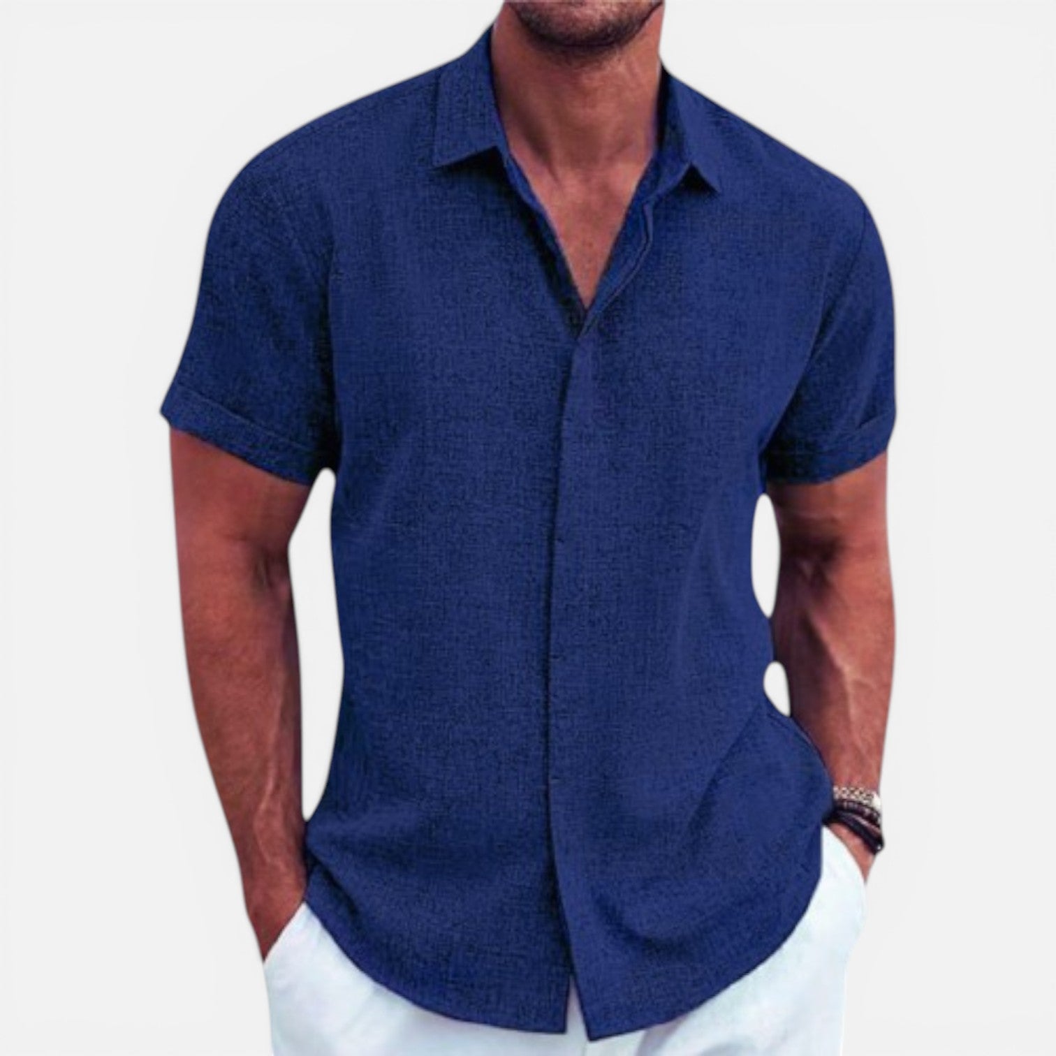 Lightweight Breathable Short Sleeve Summer Shirt for Men