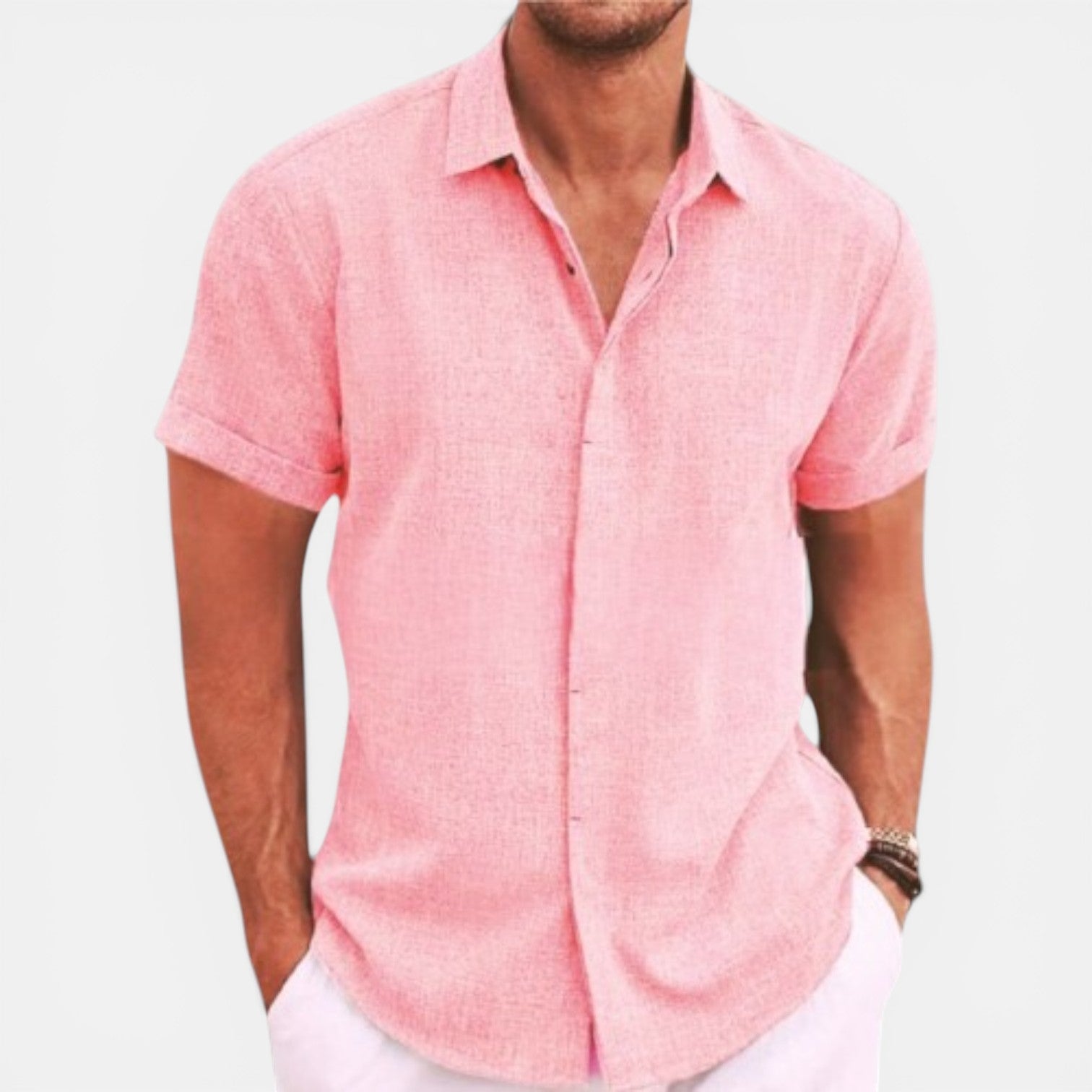 Lightweight Breathable Short Sleeve Summer Shirt for Men