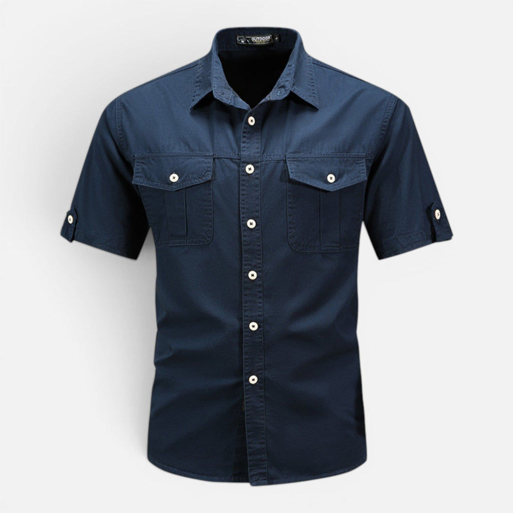 Lightweight Men's Short Sleeve Safari Shirt - Summer Outdoor Wear