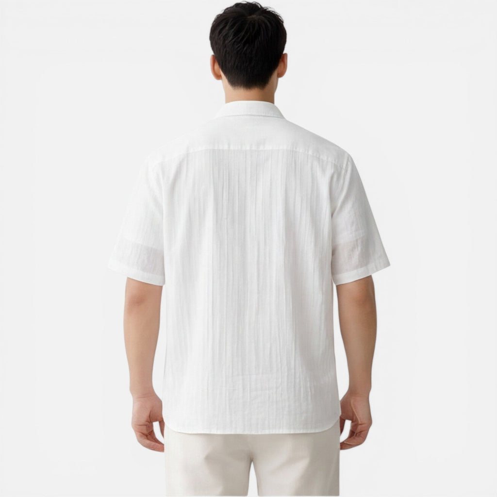 Lightweight Tencel Short Sleeve Shirt for Men | Summer Comfort Fit