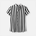 Lightweight Vertical Stripe Slim Fit Summer Shirt for Men