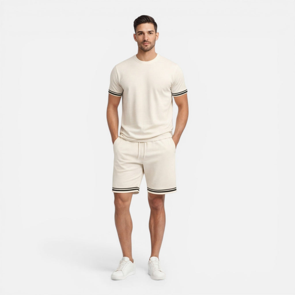 Men's Breathable Casual Shorts Set for Summer Comfort and Style