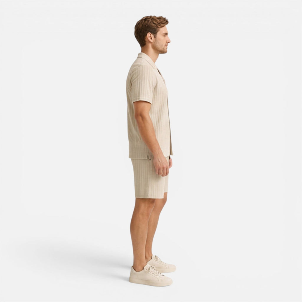 Men's Breathable Summer Shirt and Shorts Set | Casual Co-Ord Outfit