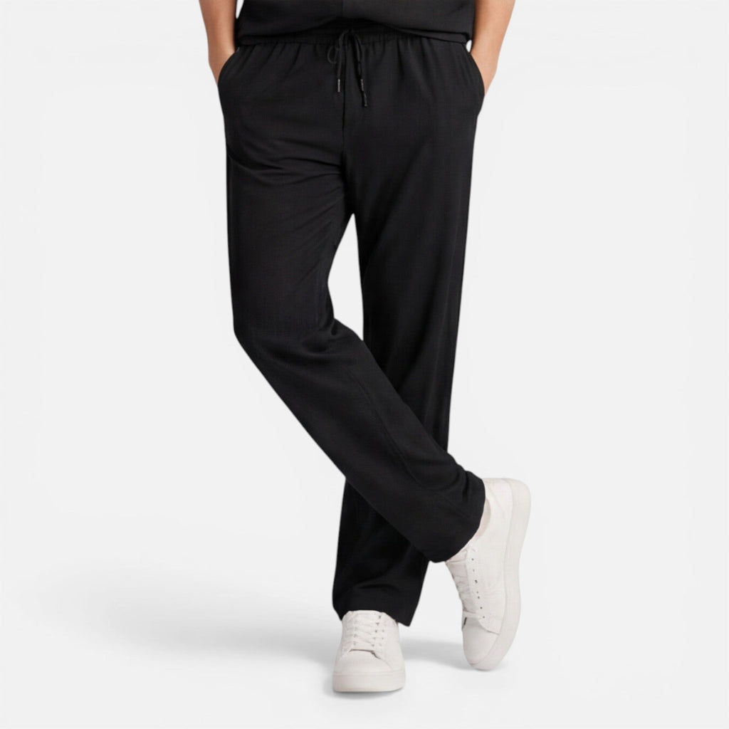 Men's Casual Short Sleeve Shirt and Pants Set - Lightweight Cotton Outfit
