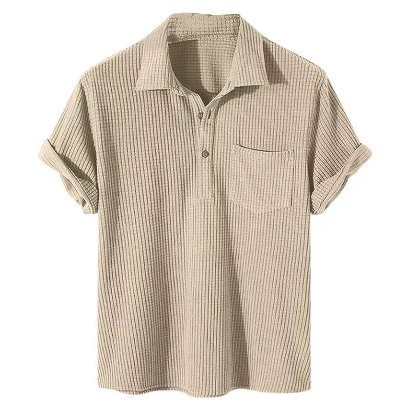 Men's Casual Summer Shirt - Lightweight Cotton Short Sleeve for Everyday Wear