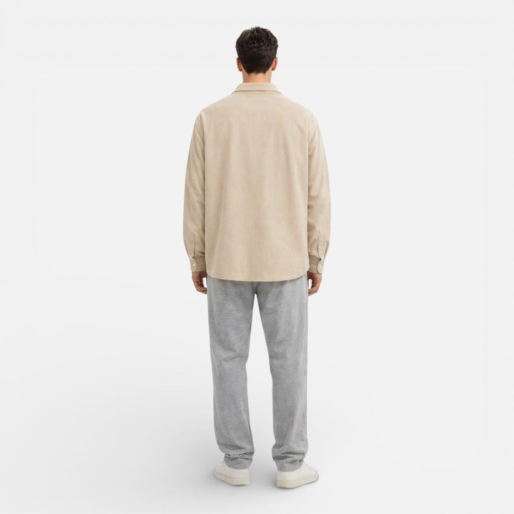 Men's Classic Smart Casual Overshirt Jacket - Versatile Cotton Blend Outerwear