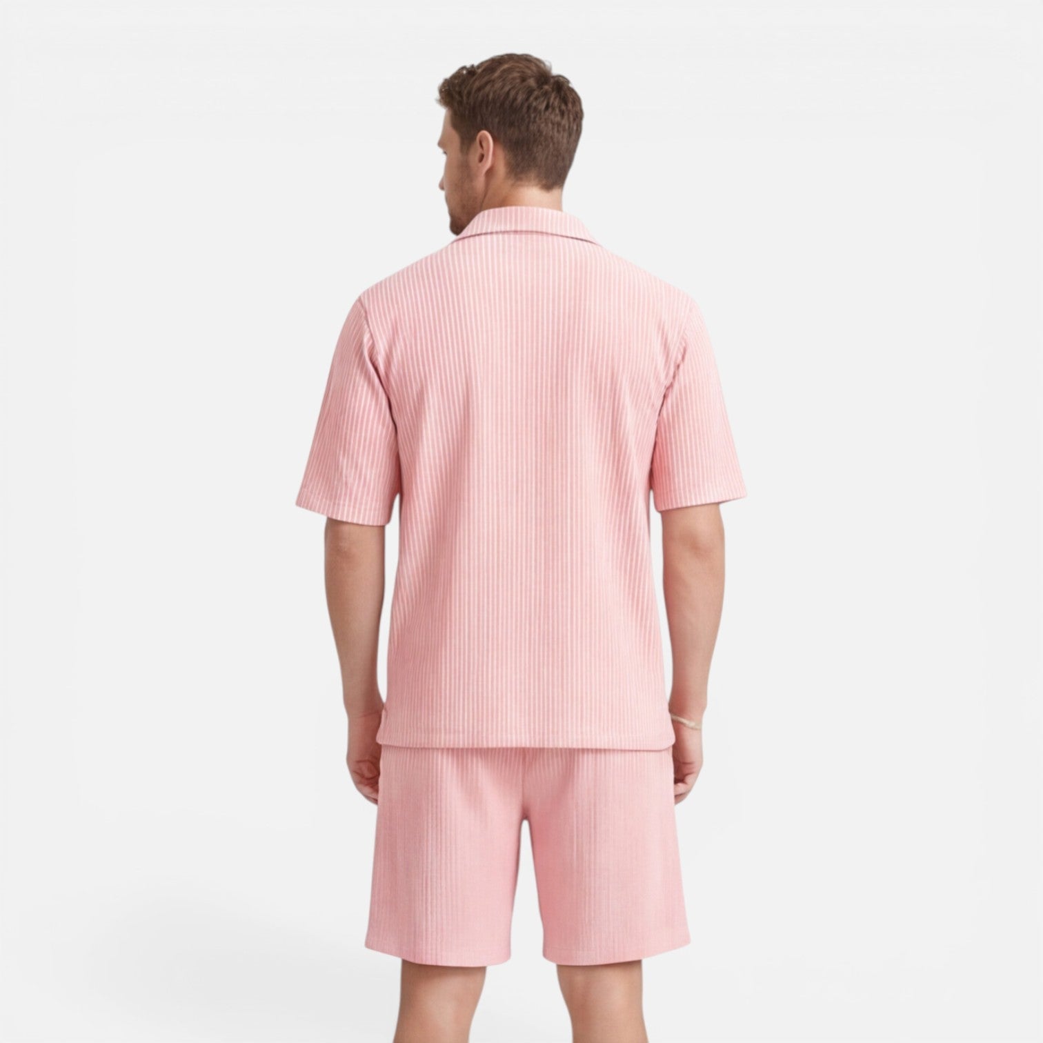 Men's Corduroy Shirt and Shorts Set | Casual Summer Outfit for Everyday Wear