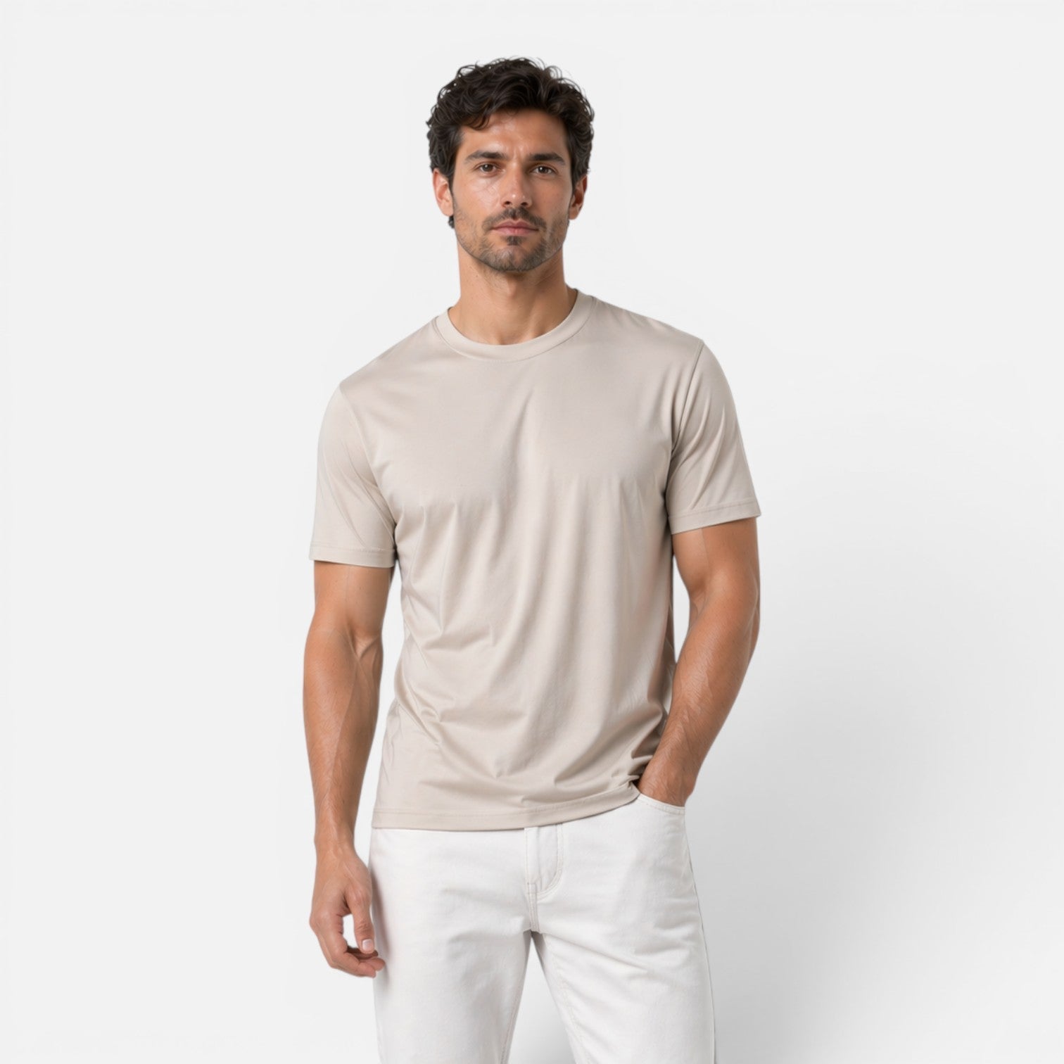 Men's Ice Silk Cooling T-Shirt | Lightweight & Soft Casual Tee