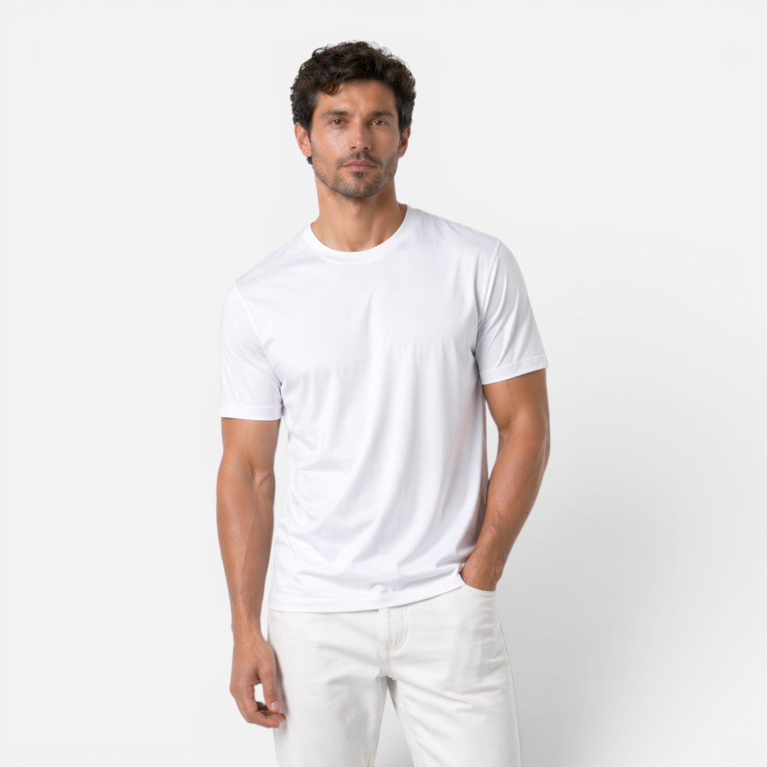 Men's Ice Silk Cooling T-Shirt | Lightweight & Soft Casual Tee