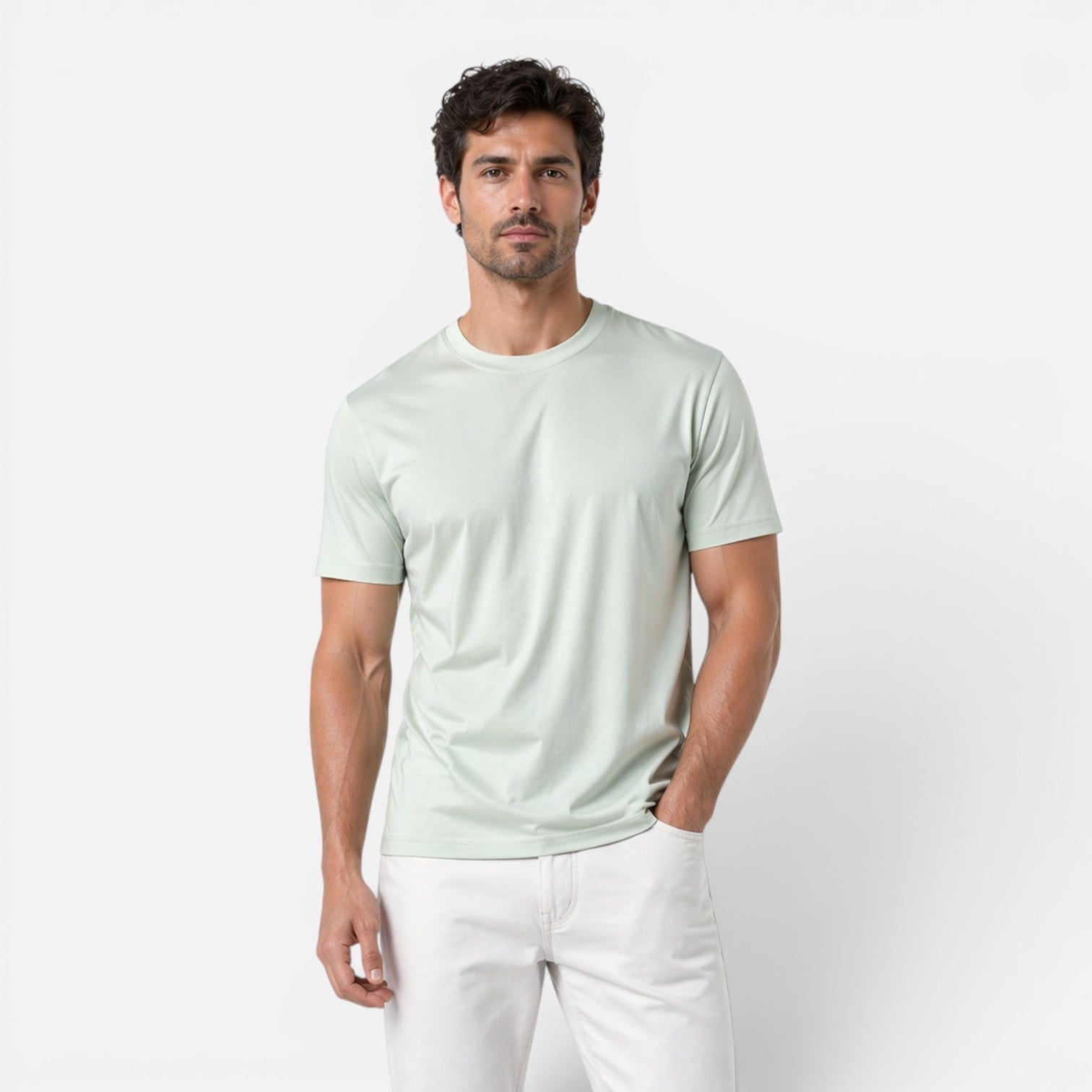 Men's Ice Silk Cooling T-Shirt | Lightweight & Soft Casual Tee