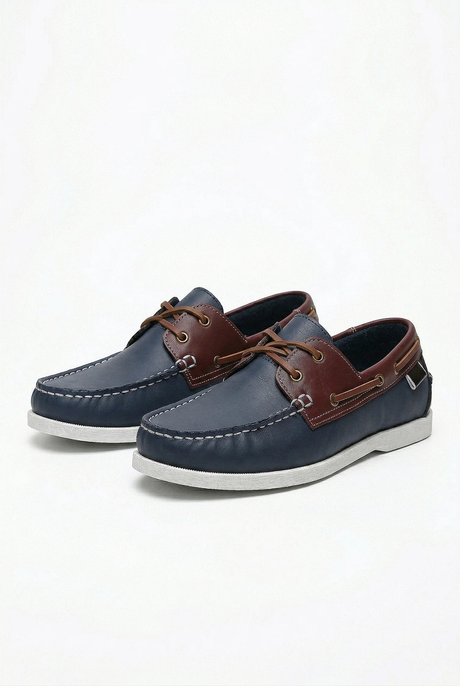Men's Leather Boat Shoes - Casual Spring Style for Everyday Wear