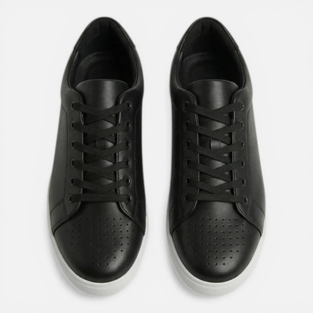 Men's Leather Low Top Sneakers | Classic Comfort Casual Shoes
