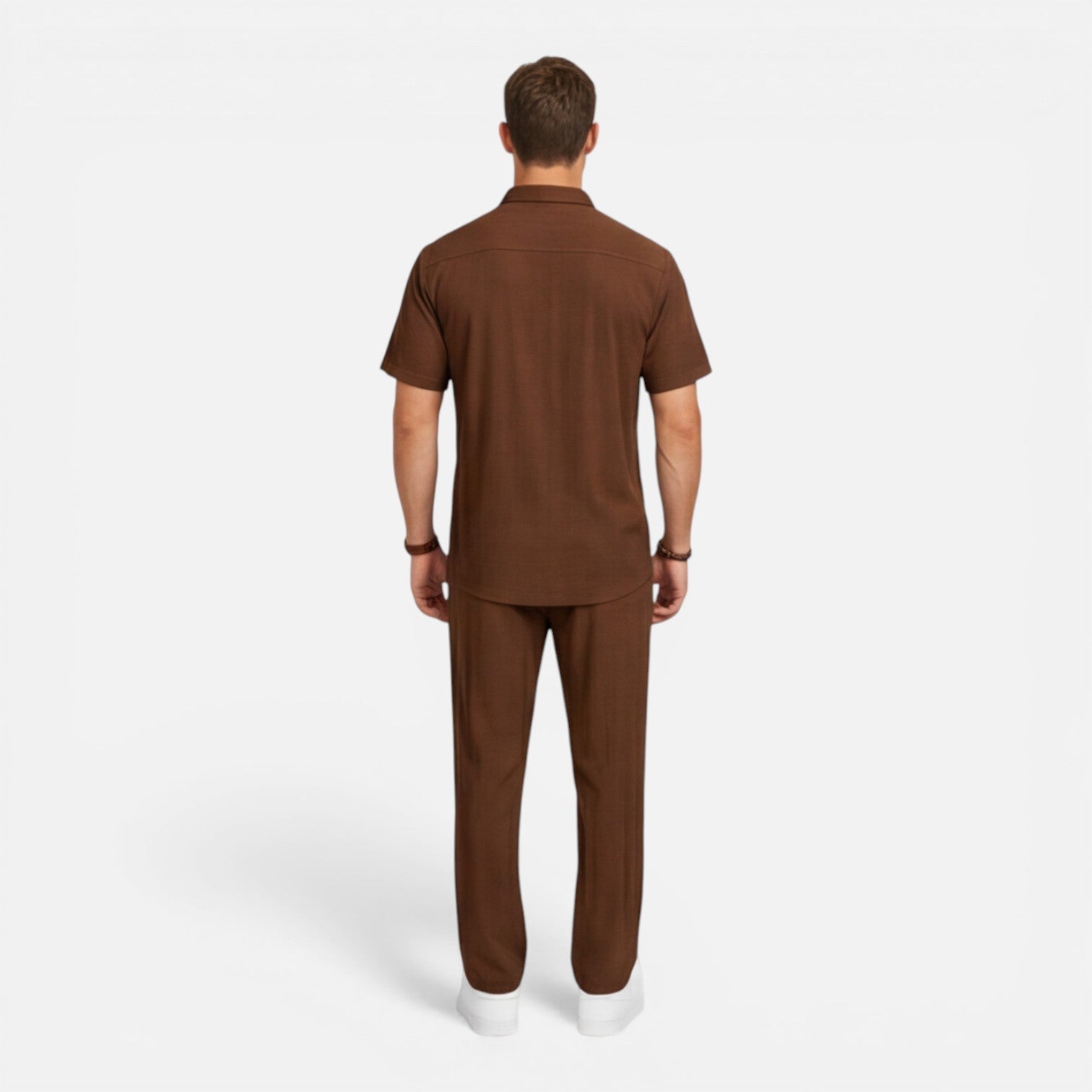 Men's Lightweight Co-Ord Set - Short Sleeve Shirt and Trousers for Casual Wear