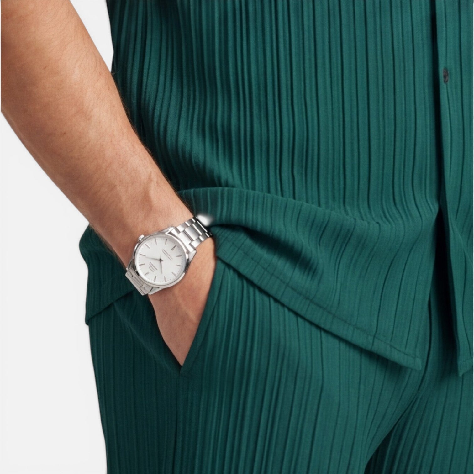 Men's Lightweight Co-Ord Set - Short Sleeve Shirt and Trousers for Casual Wear