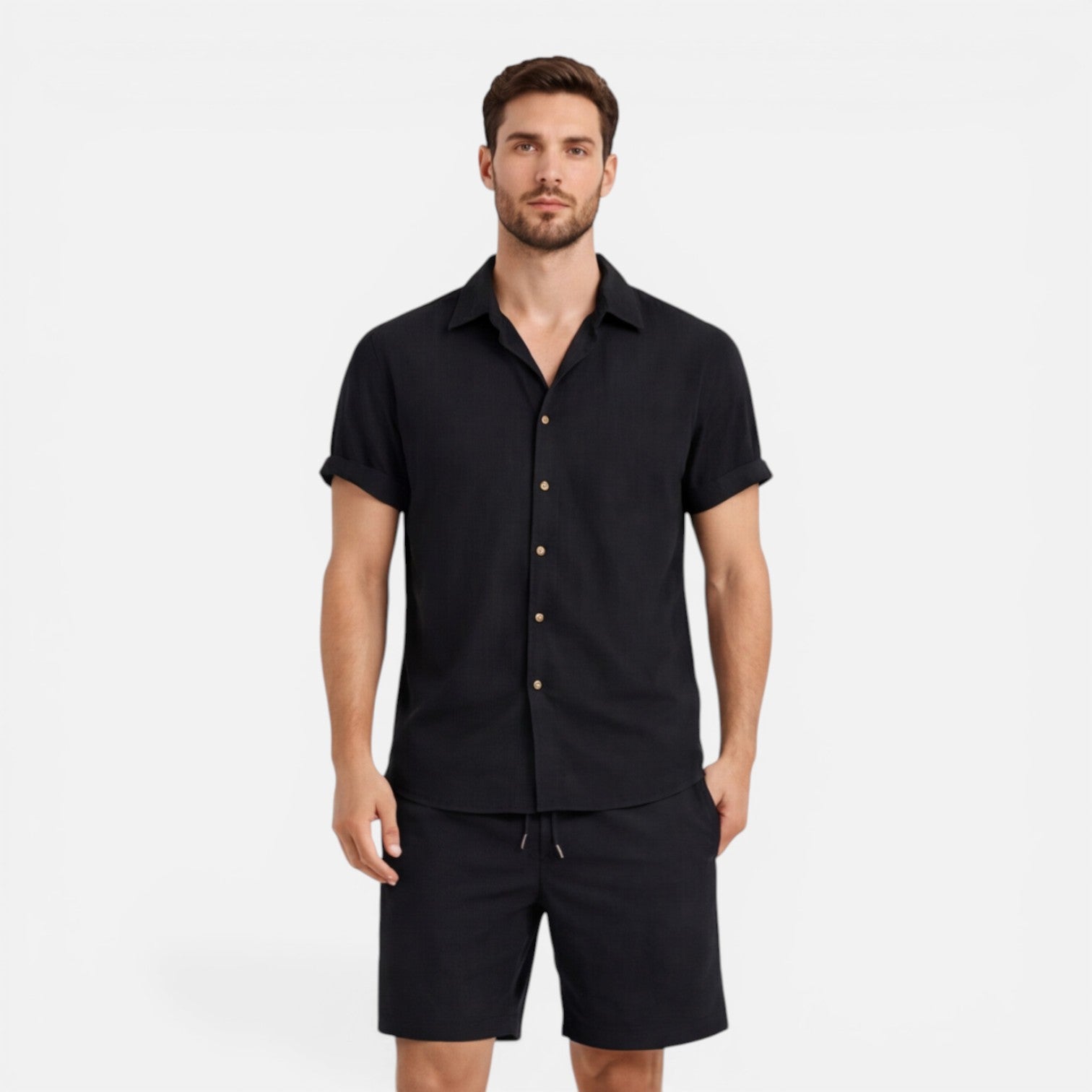 Men's Lightweight Summer Shirt and Shorts Set - Casual Co-Ord Outfit