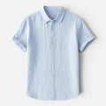 Men's Linen Short Sleeve Button-Up Shirt | Breathable Comfort for Casual Wear