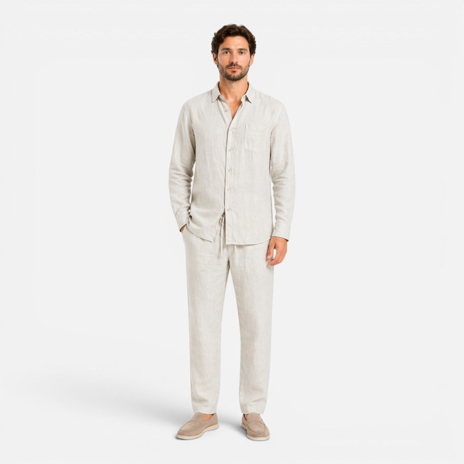 Men's Linen Summer Outfit | Lightweight Breathable Two-Piece Set
