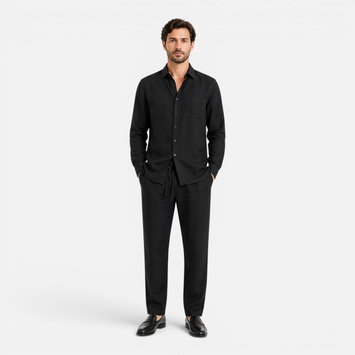 Men's Linen Summer Outfit | Lightweight Breathable Two-Piece Set