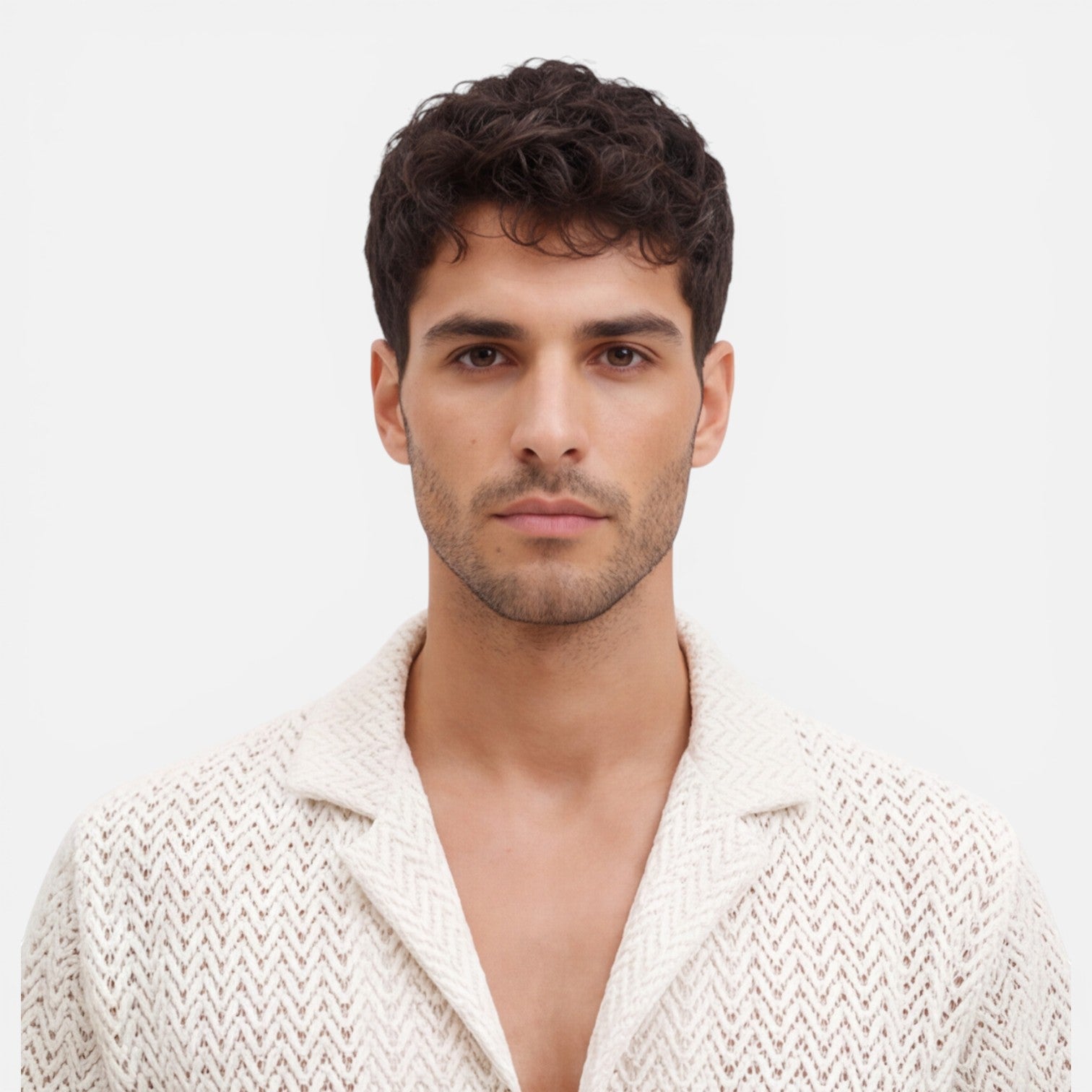 Men's Short Sleeve Knit Shirt | Breathable Summer Button-Up Top