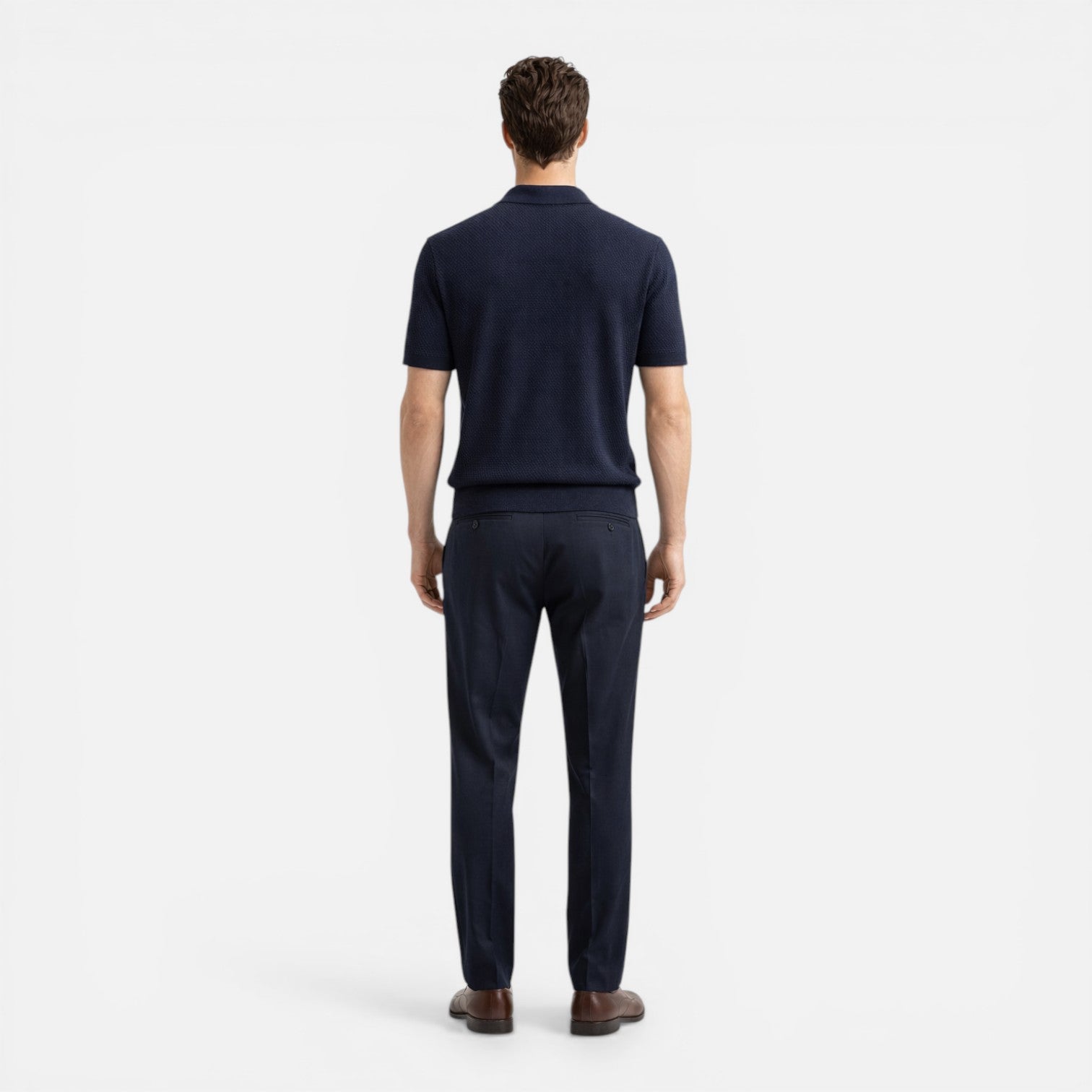 Men's Slim Fit Knitted Polo Shirt - Breathable Cotton - Classic Casual Wear
