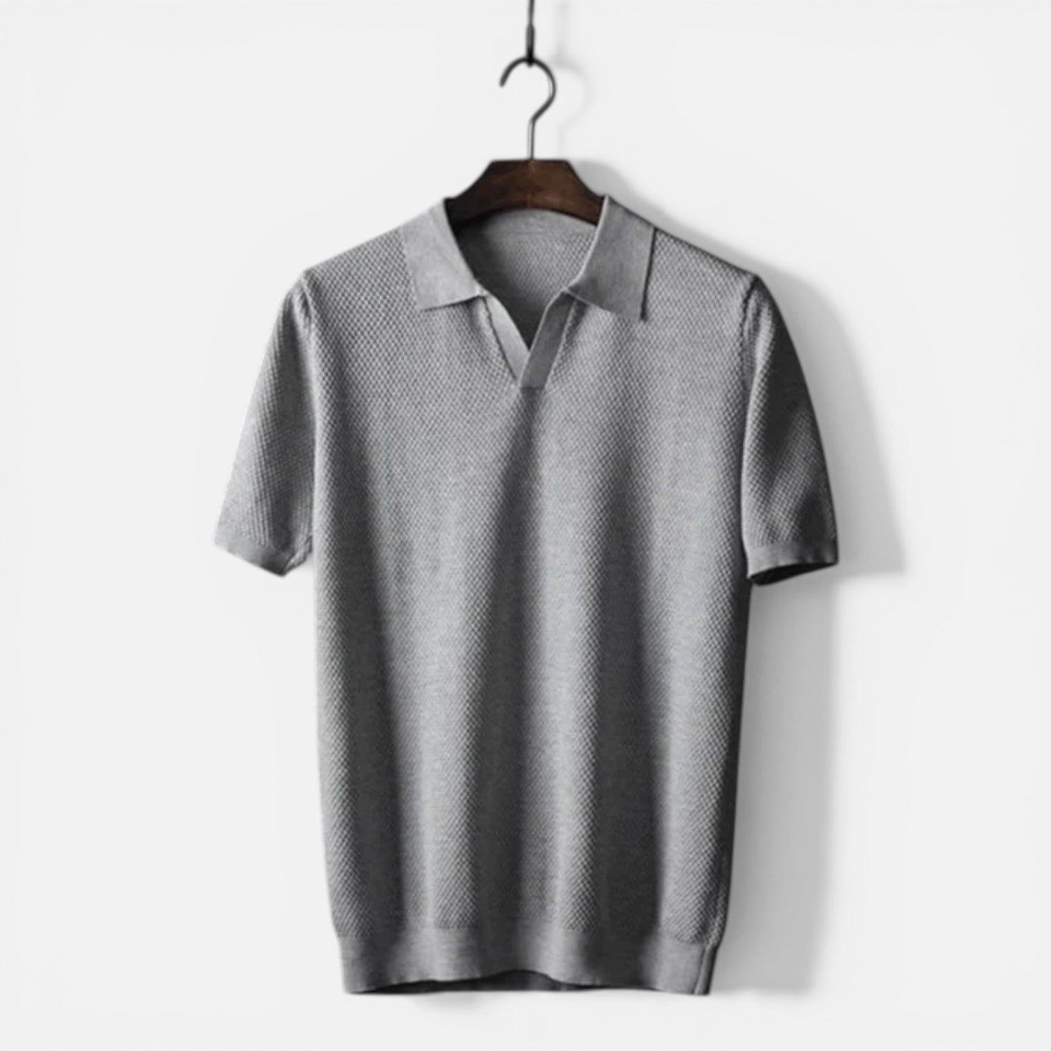 Men's Slim Fit Knitted Polo Shirt - Breathable Cotton - Classic Casual Wear